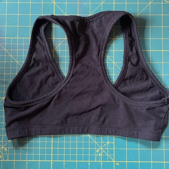 GUC Jungmaven hemp and cotton Racer Bra in Black, size S - Picture 2 of 4